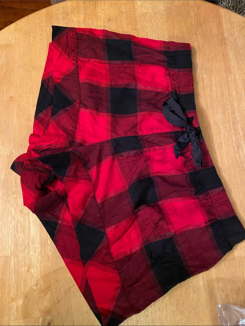 V! Victoria’s Secret Red Black Plaid Sleep Lounge Pajama Shorts Size XL